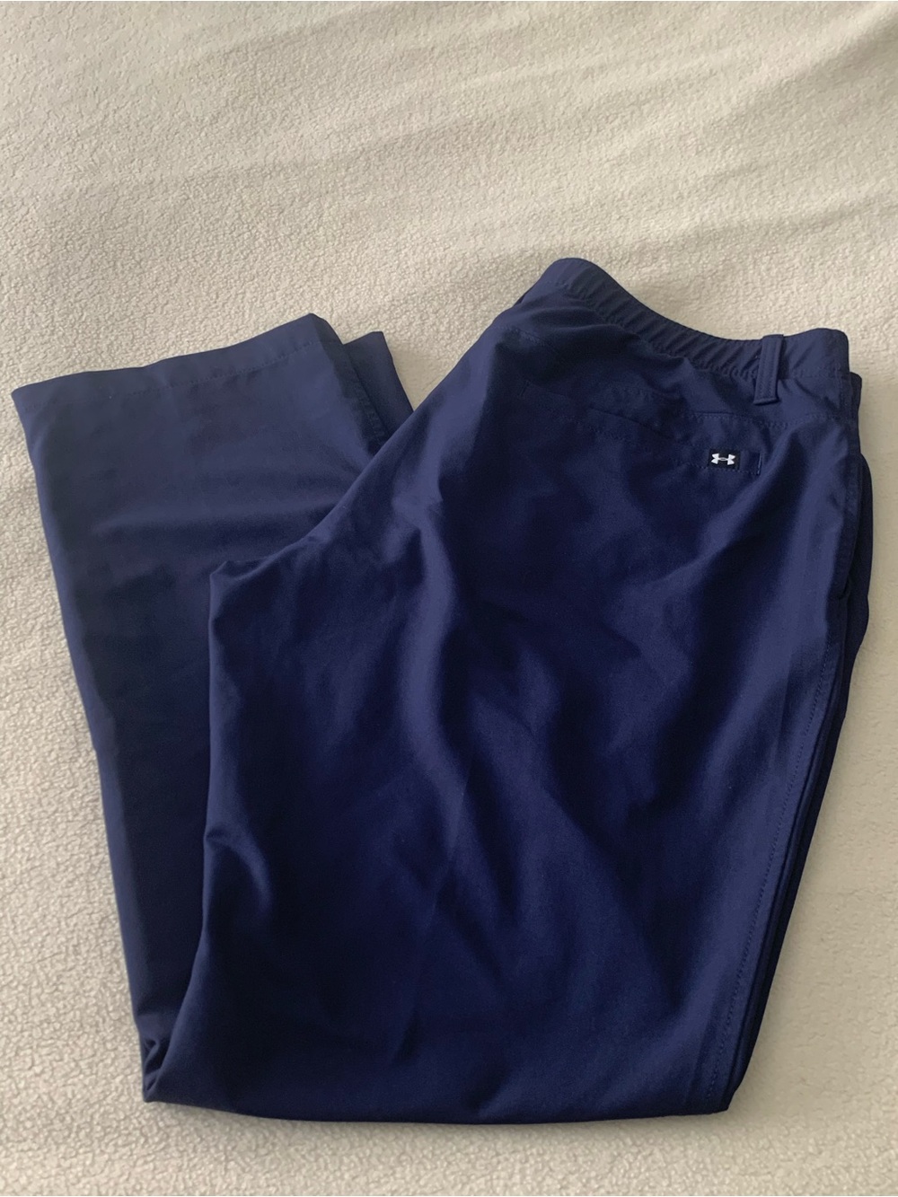 Under Armour Dark Navy Athletic Shorts with Logo Tag